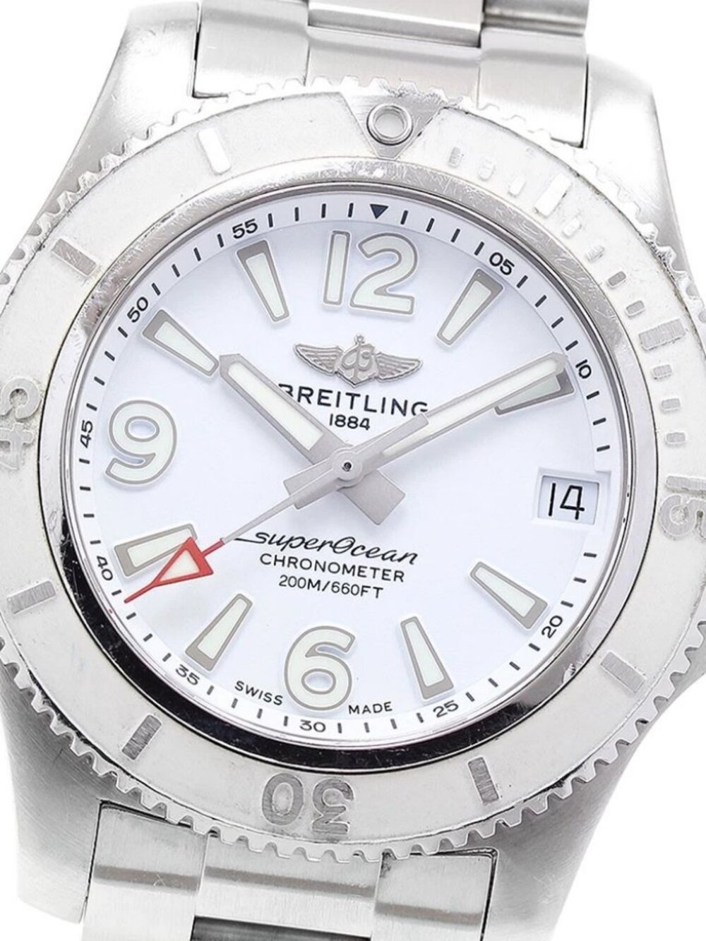 BREITLING Superocean 36 A17316 Date white Dial Automatic Boy's Watch_895413